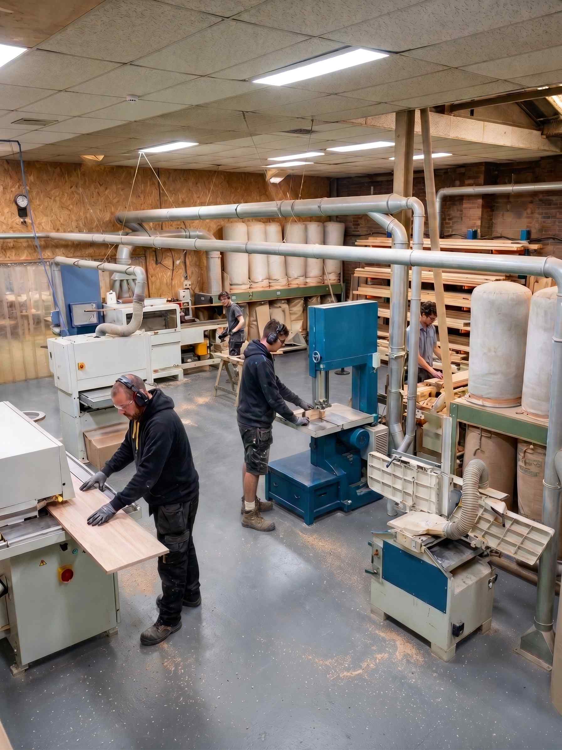 M2M Joinery — Sheffield workshop floor, precision machining