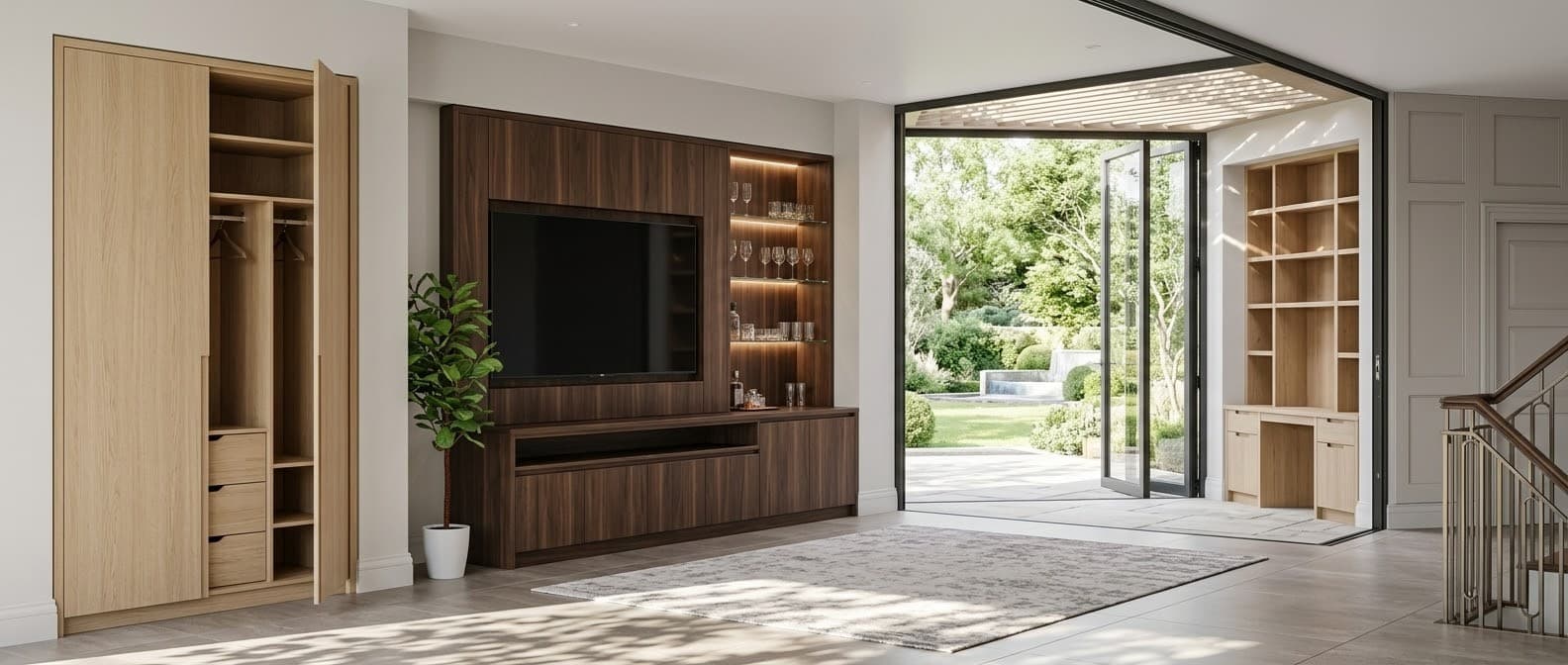 Bespoke residential joinery — premium living room installation